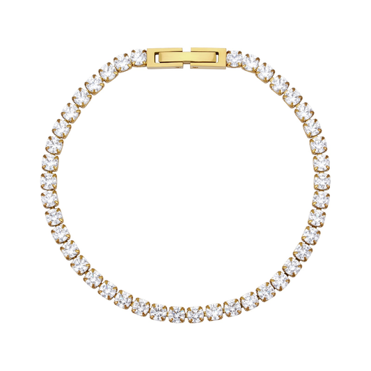 Tennis Armbånd 18K Guldbelagt 3mm